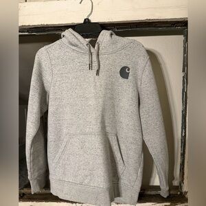 Carhartt Light Marbled Heather Grey Pullover Hoodie - size small